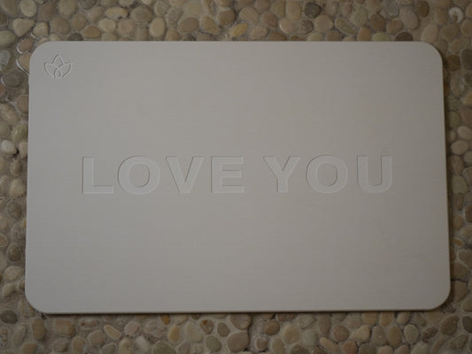 "LOVE YOU" Fast Drying Bath Mat