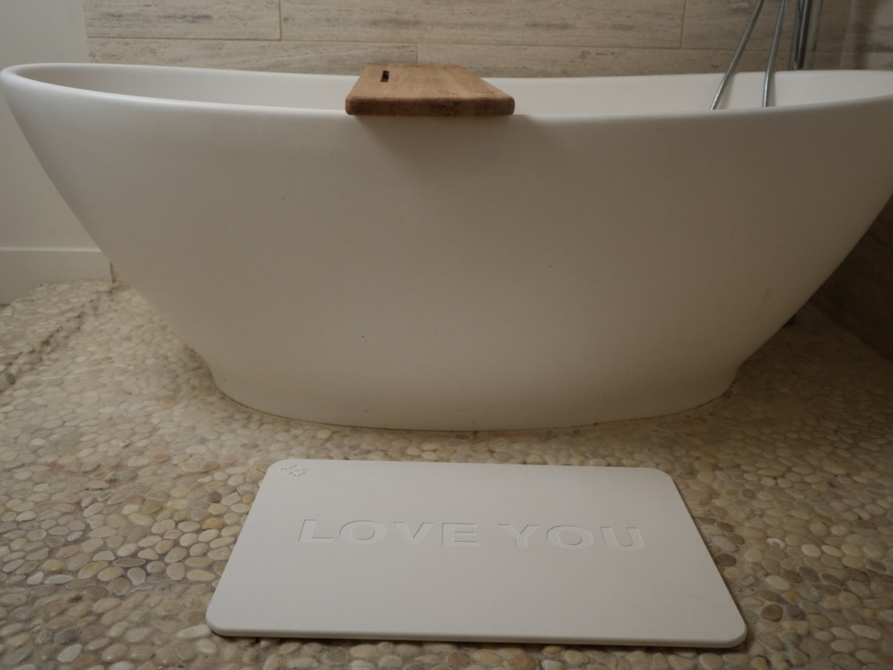 "LOVE YOU" Fast Drying Bath Mat