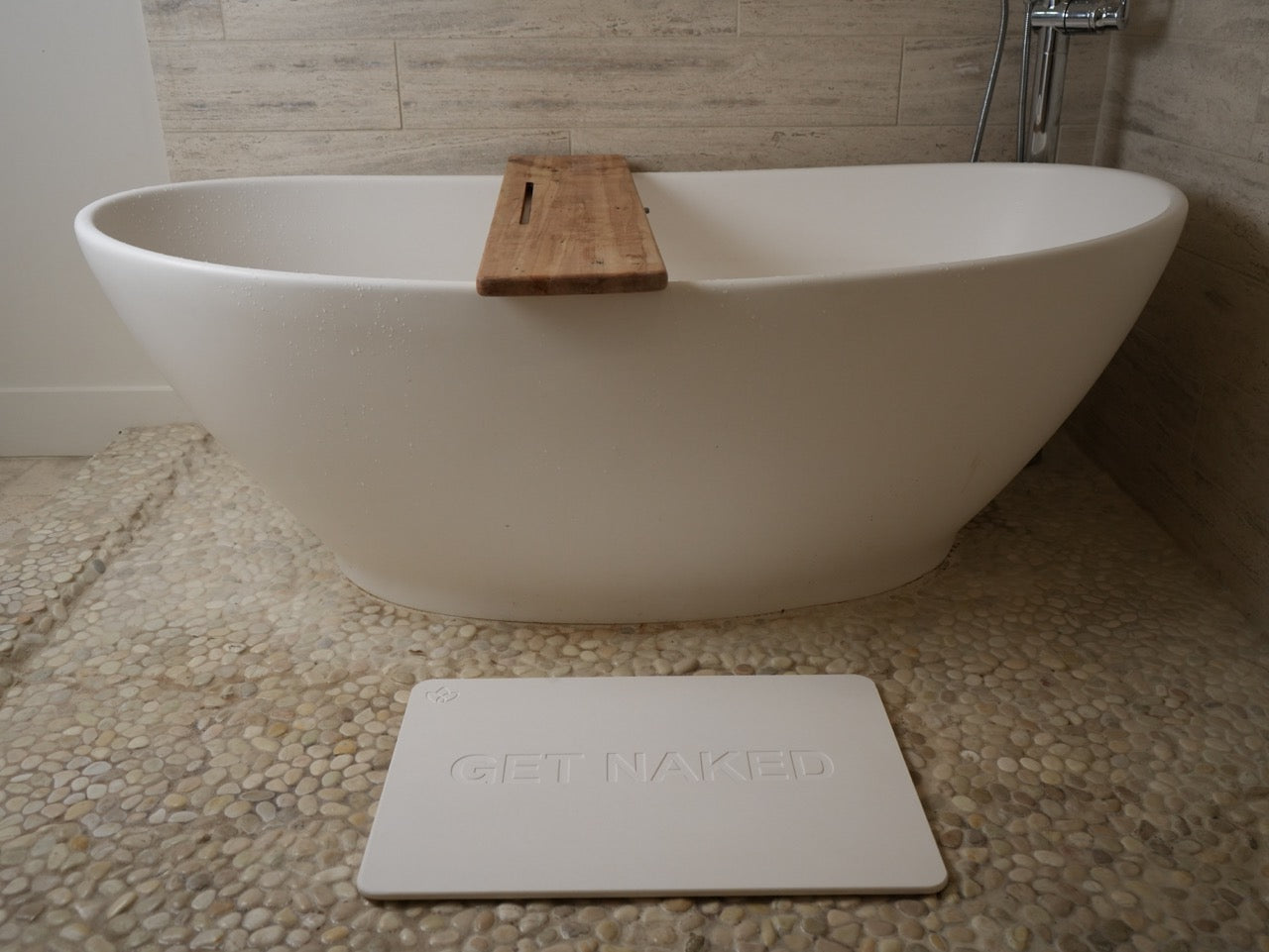 "GET NAKED" Fast Drying Bath Mat